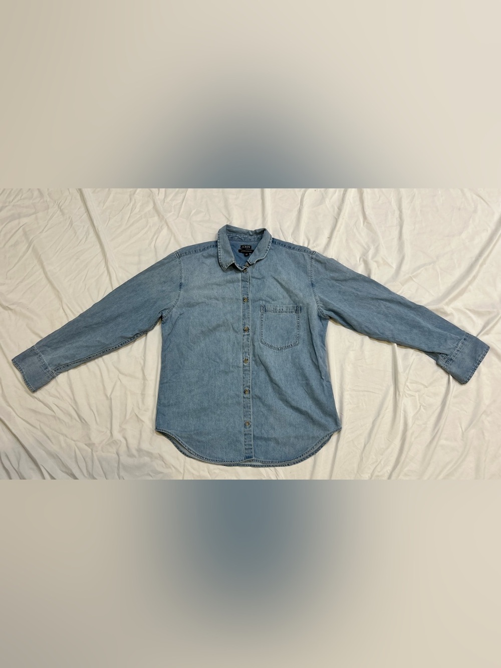 J. Crew Light Blue Denim Button-Down Women’s Shirt EUC